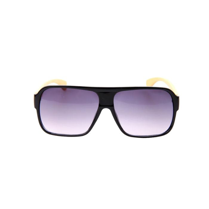 alpine cruiser sunglasses black frames and black lenses front view of sunglasses on white background