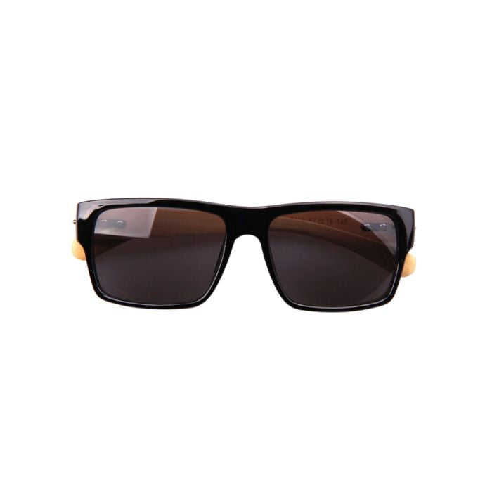 ceiban sunglasses black frames and black lenses front view of sunglasses on white background