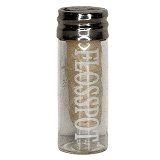 flosspot glass refillable jar on white background