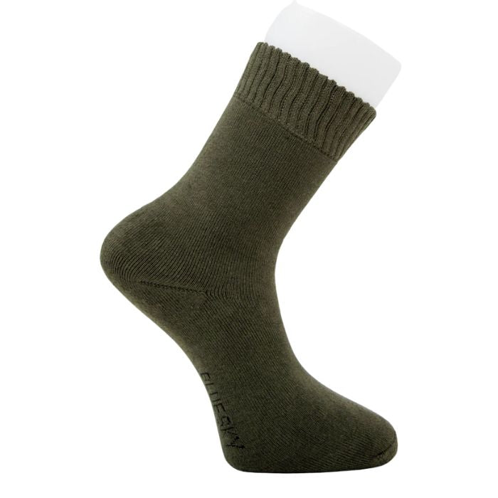 mens khaki green health sock set on a white background
