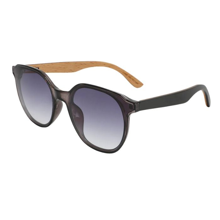 papyrus sunglasses ice grey frames and grey lenses over view on white background