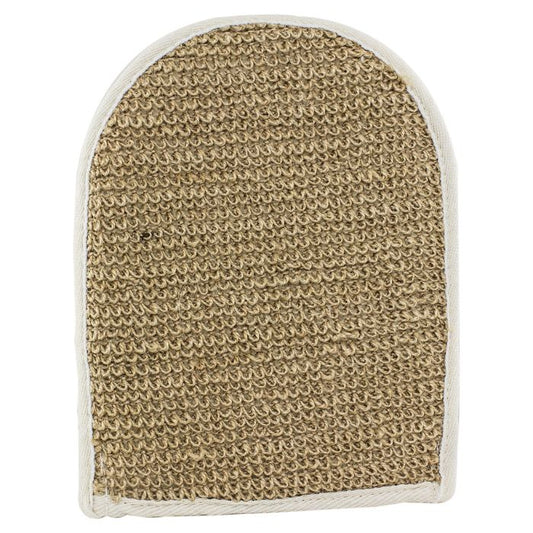 body lovig bath mitt view of exfoliating side on white backround