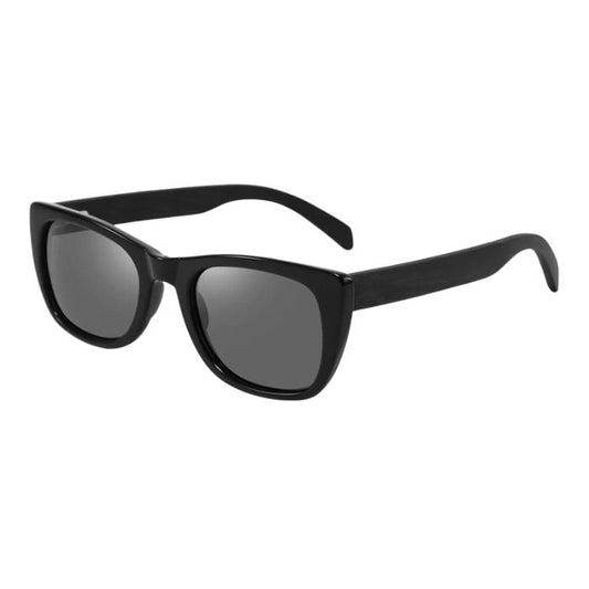 tofino sunglasses black frames and black lenses over view on white background
