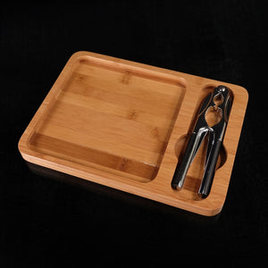 10" x 7" Made with Bamboo this tray has a raised edge and place holder for the nutcracker. VERDICI $25.00