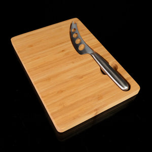 10" X 7" This Bamboo Cheese Board with Fitted Knife is great for an evening of hosting or just enjoying a snack on your own. the knife fits neatly in the board and is great for cutting cheese. $25.00 VERDICI 