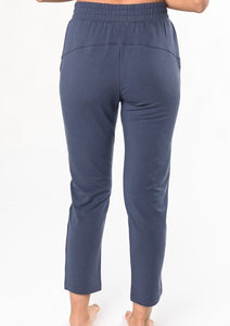 The Giselle pants are comfortable with a crop ankle. These mid-rise pull-on ankle pants have an elastic waistband and are made from a blend of cotton and bamboo, you are going to love! Fabrication: 67% Viscose from Bamboo 29% Cotton 4% Spandex $90.00 Anchor Blue