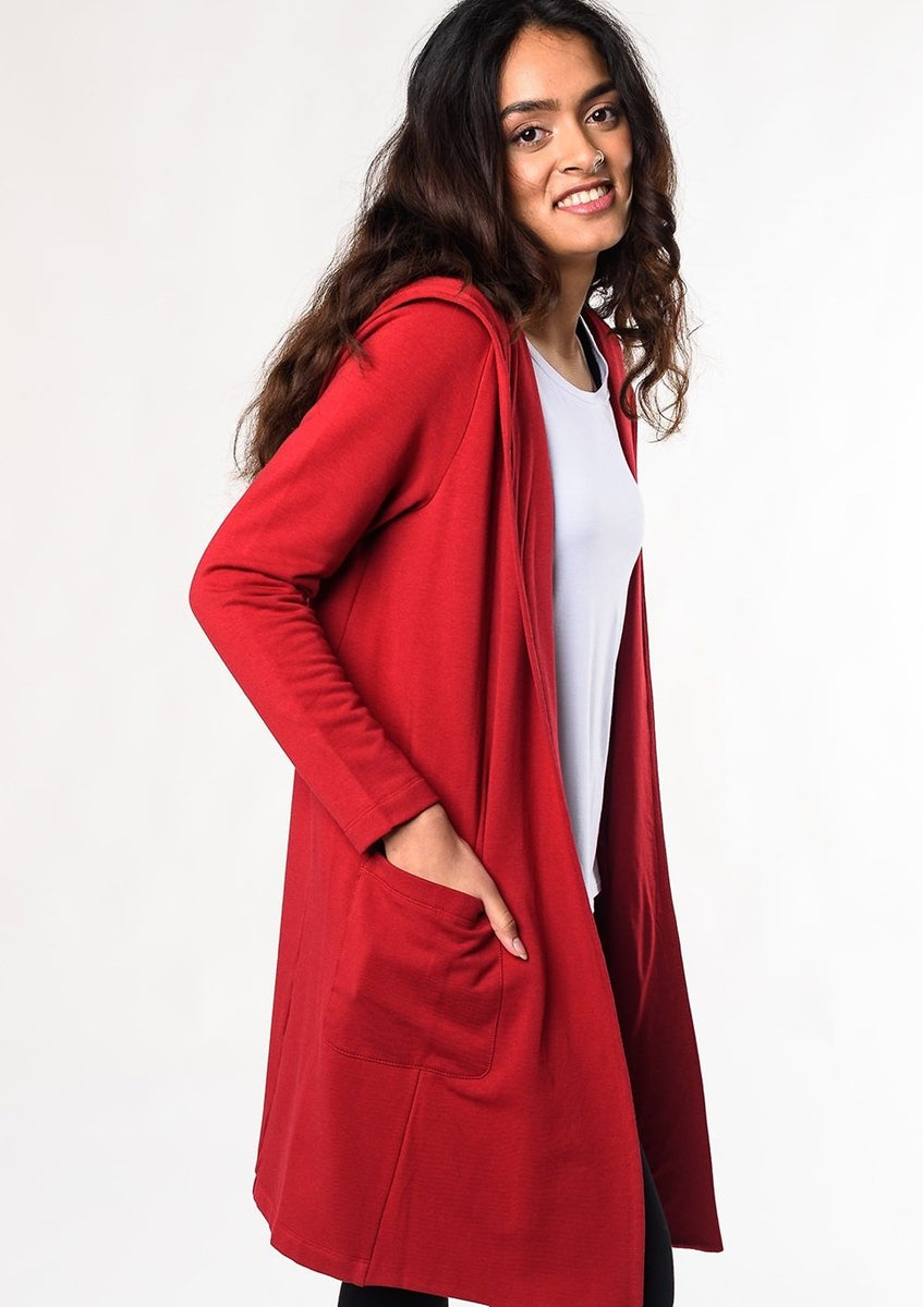 Navy and red cardigan hotsell