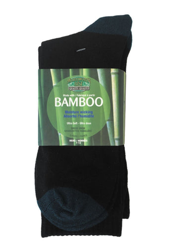 Bamboo socks are ultra soft and keep feet fresh and dry year round, cool in the summer and warm in the winter. Superior moisture absorption and breathable, antibacterial and non-allergenic. Fits Most Men (7-13) Fabrication Black: 80% Rayon from Bamboo, 17% Polyester, 3% Elasthanne Moneysworth & Best $15.00