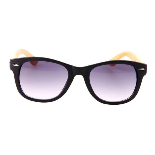 arbustus sunglasses black frames and black lenses front view of sunglasses on white background