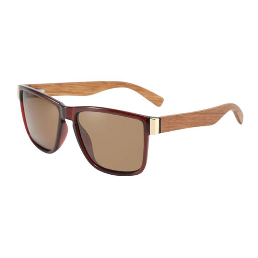 Australia sunglasses brown frames and brown lenses over view of sunglasses on white background