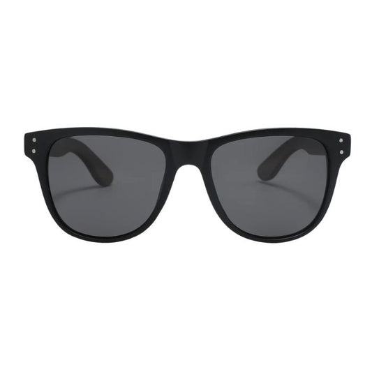 berlin sunglasses black frames and black lenses front view of sunglasses on white background
