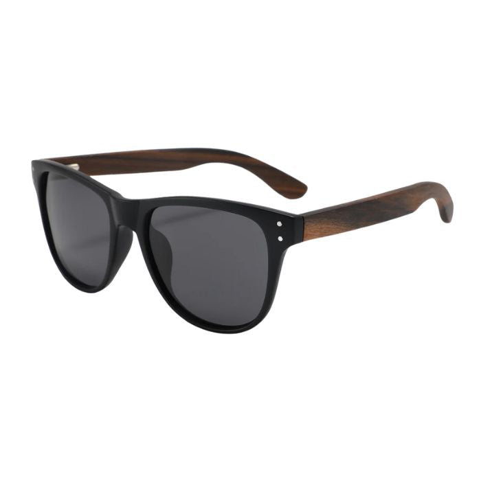 berlin sunglasses black frames and black lenses over view of sunglasses on white background