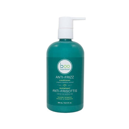 Anti-Frizz conditioner front view of 300ml bottle with pump on white background