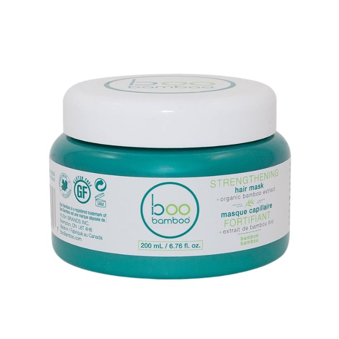 Strengthening hair mask 200ml tub front view on white background