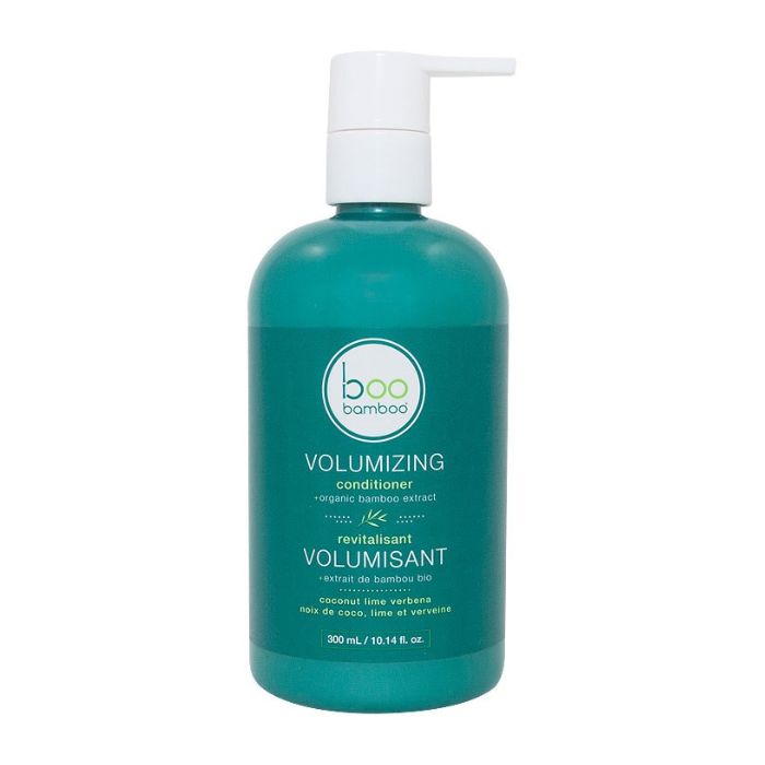 Volumizing conditioner front view of 300ml bottle with pump on white backgound