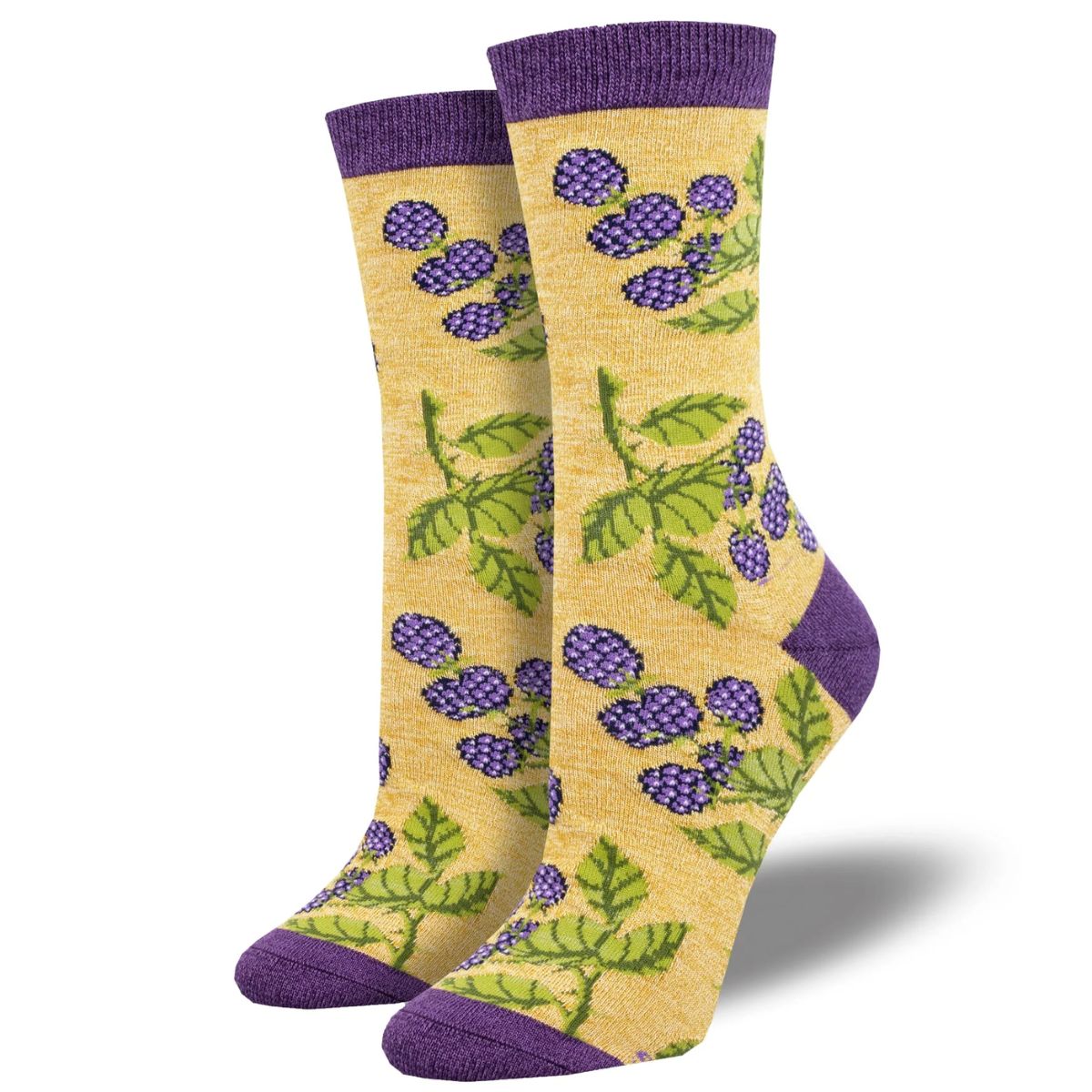 Bunch of Blackberries Socks- Hemp Brown