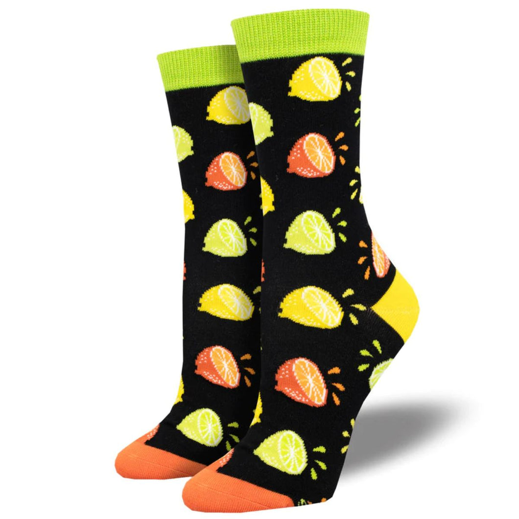 Citrus Squeeze Socks- Black