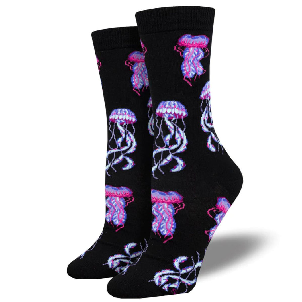 Deep Sea Jellies Socks- Black