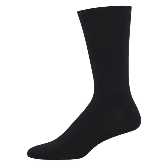 crew dress sock black on white background