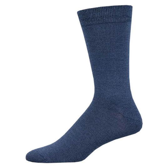 crew dress socks blue on white background