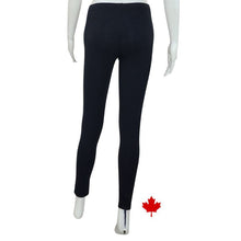 bottom of white mannequin wearing black elle full length leggings back view on white background