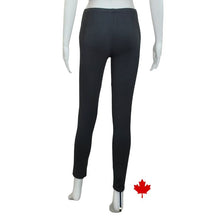 bottom of white mannequin wearing charcoal grey elle full length leggings back view on white background