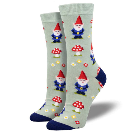 Gnome more Mushrooms Socks- Blue
