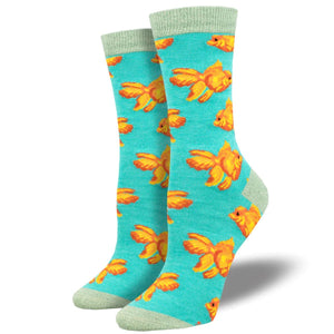 Goldfish Socks- Teal Green