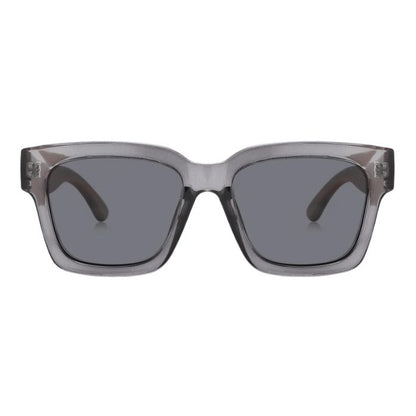 gorgona sunglasses grey frames and grey lenses front view on white background
