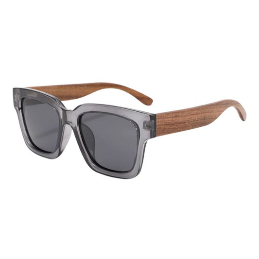 gorgona sunglasses grey frames and grey lenses over view on white background