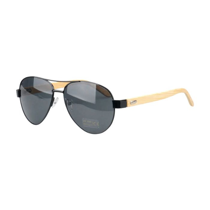 jacaranda sunglasses black frames and black lenses front view on white background