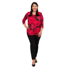 Jazz 3/4 Sleeve Top- Normandy Print