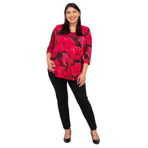 Jazz 3/4 Sleeve Top- Normandy Print