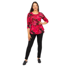 Jazz 3/4 Sleeve Top- Normandy Print