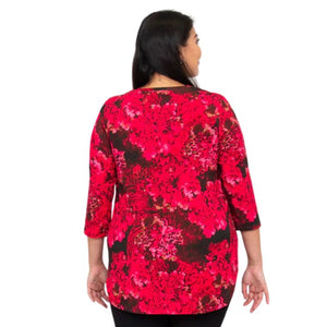 Jazz 3/4 Sleeve Top- Normandy Print