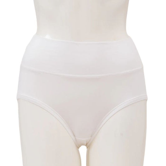 body of white female mannequin wearing snow white la gaunche underwear front view on white background