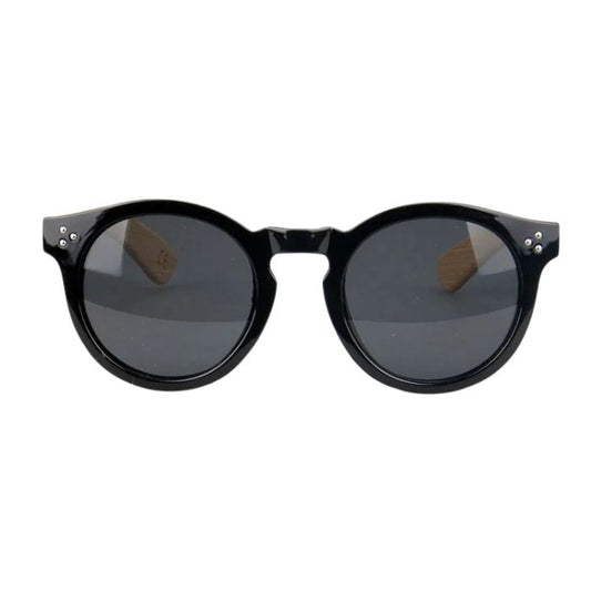 mango sunglasses black frames and black lenses front view on white background