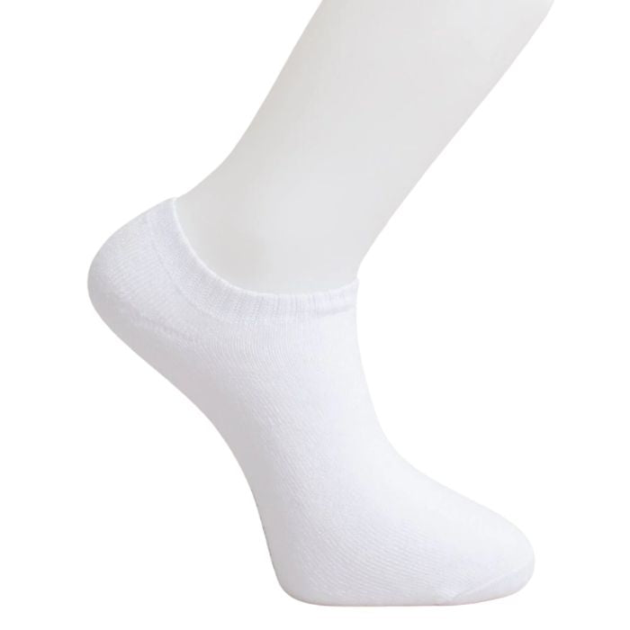mens white ankle sock set on a white background 