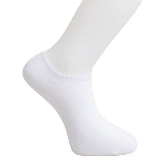 mens white ankle sock set on a white background 