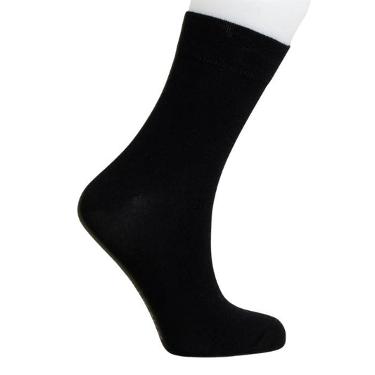 mens black dress sock set on a white background