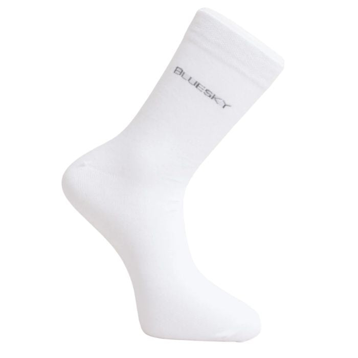 mens white dress sock set on a white background