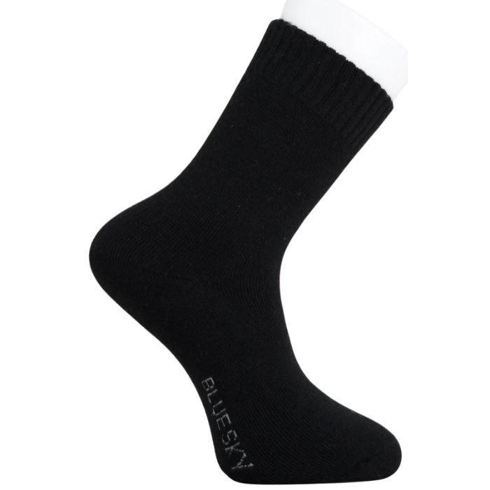 mens black merino wool sock set on a white background 