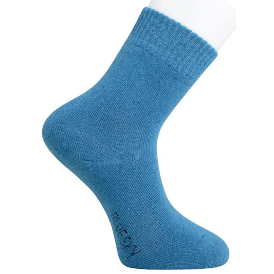 mens teal blue merino wool sock set on a white background 
