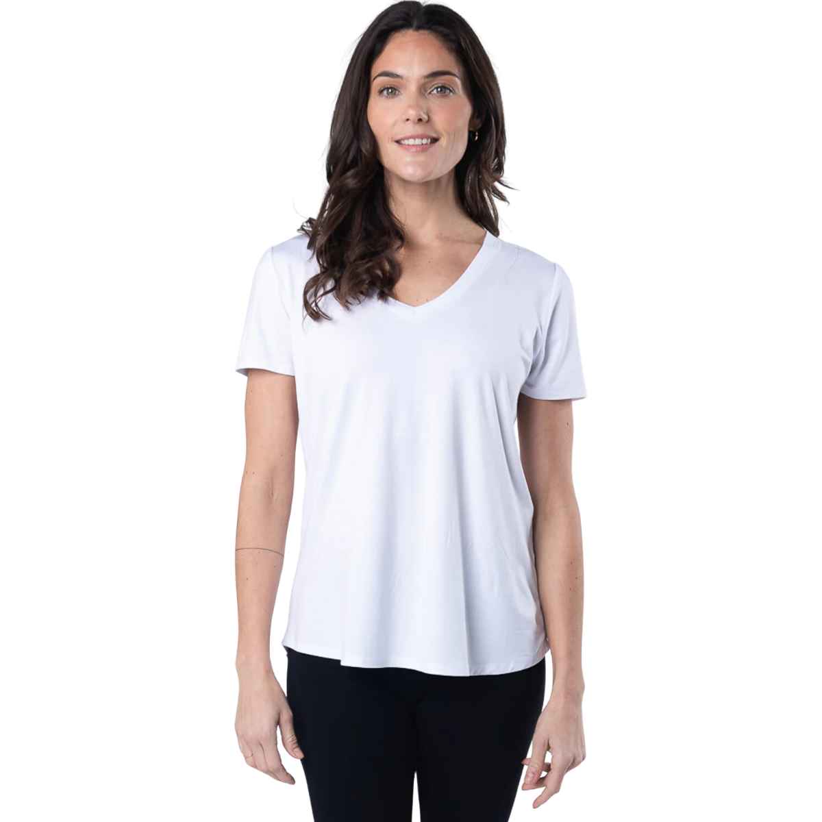 Rylie V-Neck Tee- White