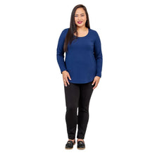 Tessa Long Sleeve Top- Indigo Blue