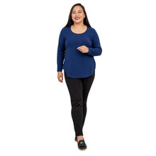Tessa Long Sleeve Top- Indigo Blue