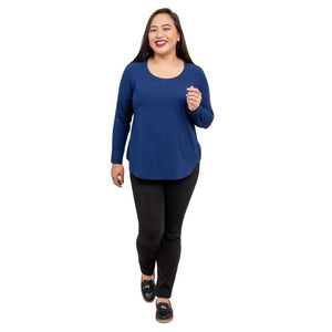 Tessa Long Sleeve Top- Indigo Blue