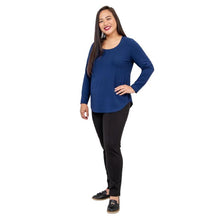 Tessa Long Sleeve Top- Indigo Blue