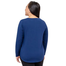 Tessa Long Sleeve Top- Indigo Blue