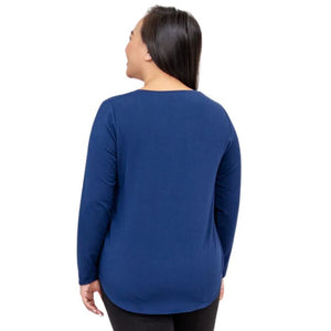 Tessa Long Sleeve Top- Indigo Blue